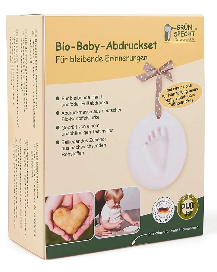Grünspecht - Baby Abdruckset - 2 Abdrücke