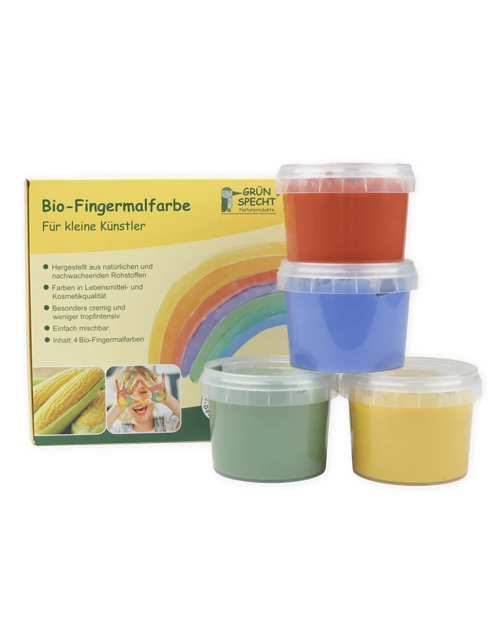 Grünspecht - Fingerfarben 4er Set