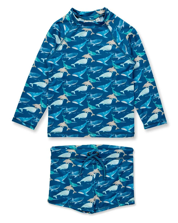 Sense Organics - Badeoutfit "Wale" ozeanblau