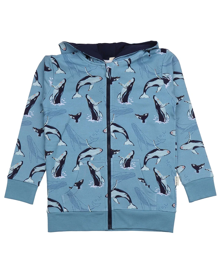 Walkiddy - Sweatjacke "Wale" hellblau