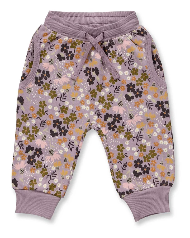 Sense Organics - Krabbelhose "Flowers" mauve