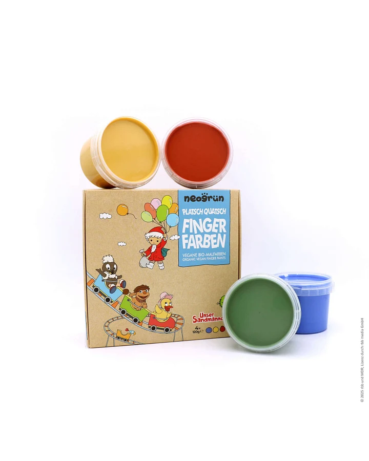 neogrün - Bio Fingerfarben 4er Set "Platsch Quatsch"