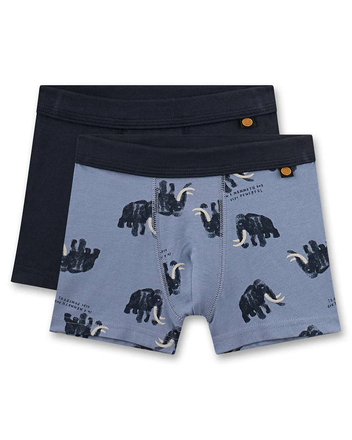 Sanetta - Boxershorts 2er-Set "Mammut" blau