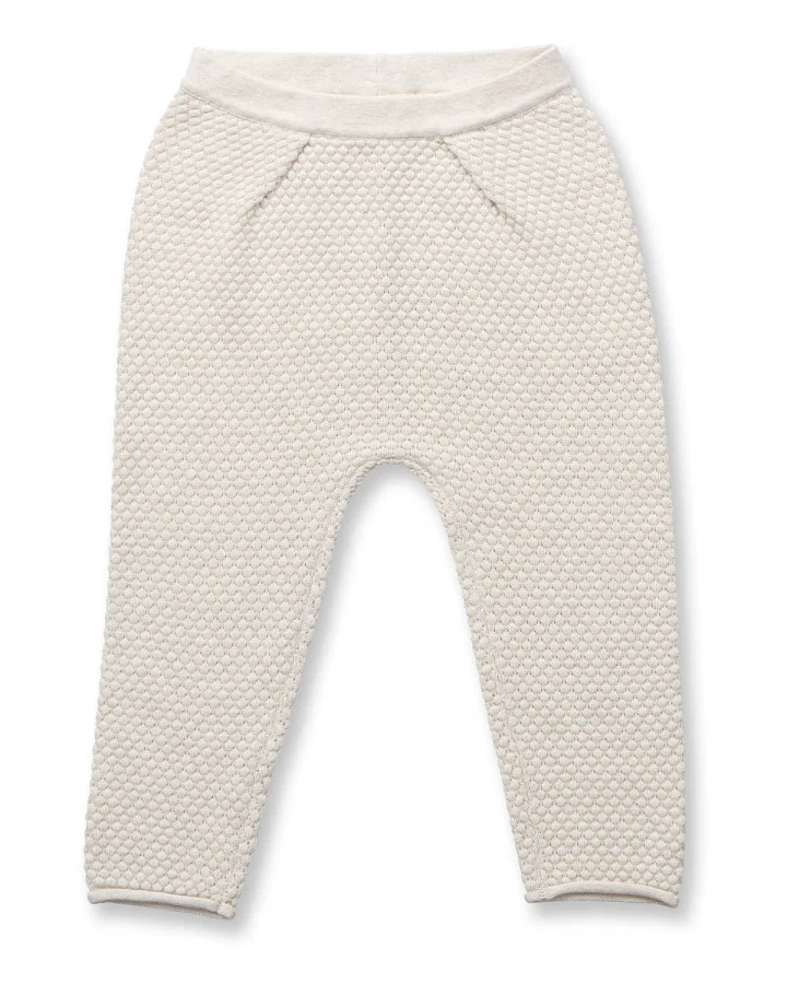 Sense Organics - Strickhose mit Wabenstruktur creme