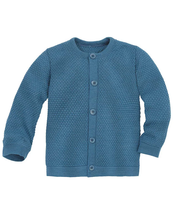 Disana - Strickjacke Merinowolle taubenblau