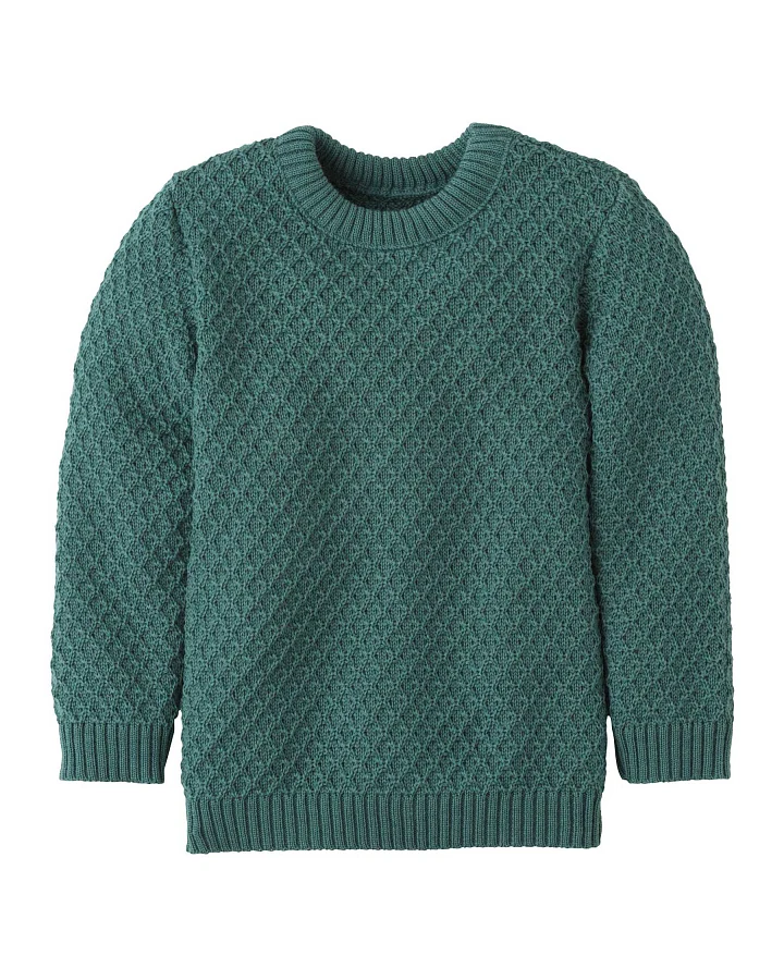 Produktseite: Disana - Strick-Pullover "Aran" Merinowolle Eukalyptus