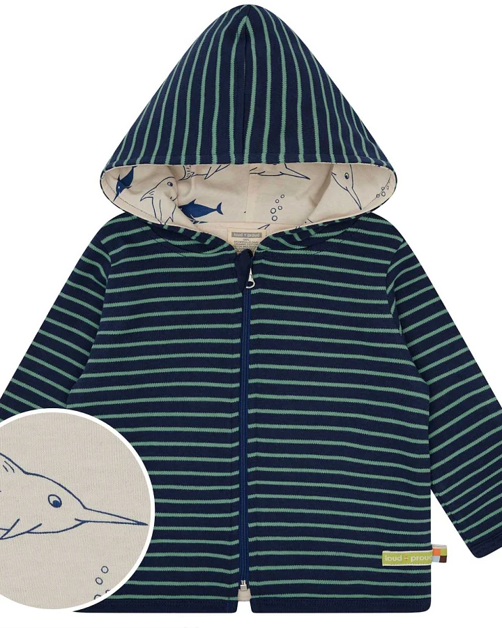 loud + proud - Wendejacke "Schwertfisch" ultramarin