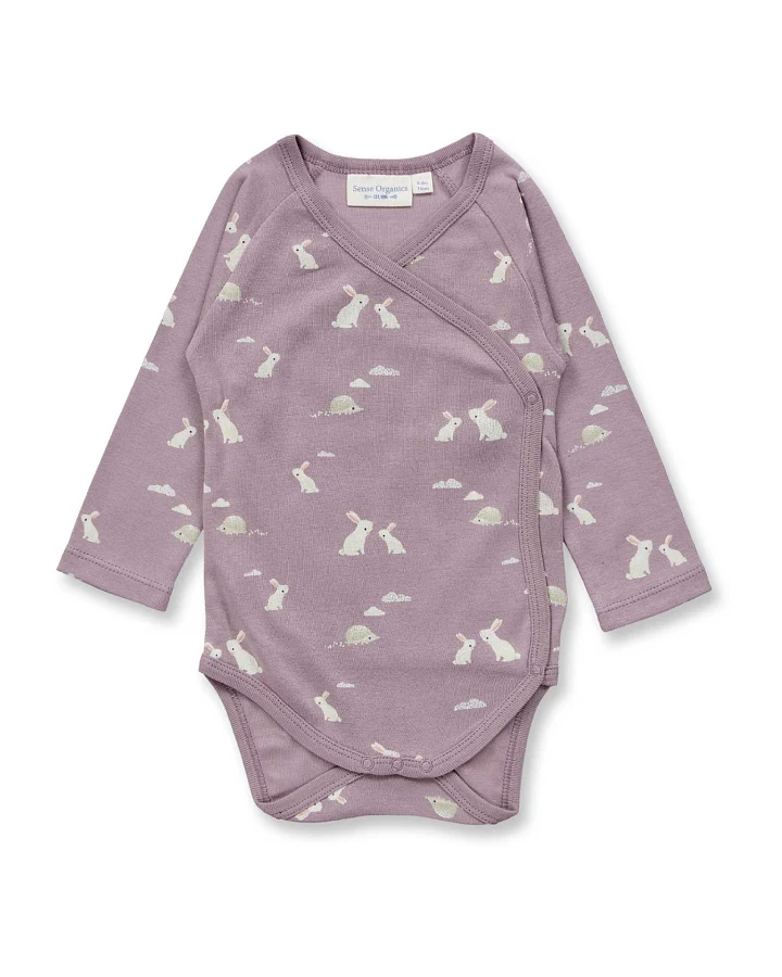 Sense Organics - Wickelbody "Bunny" mauve