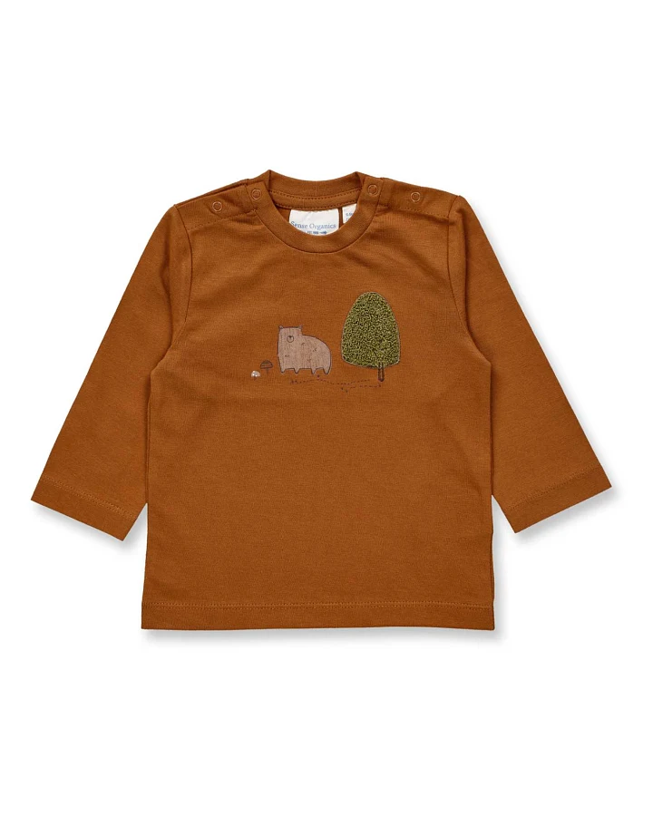 Sense Organics - Langarmshirt "Bär" haselnuss