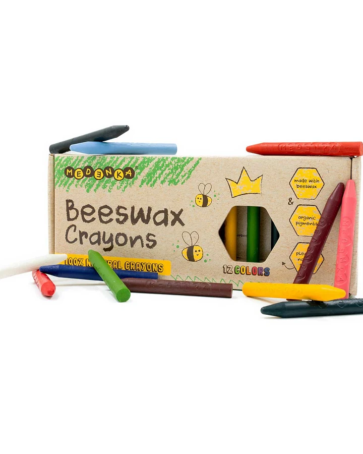 Medenka - 12 Wachsmalstifte aus Bienenwachs