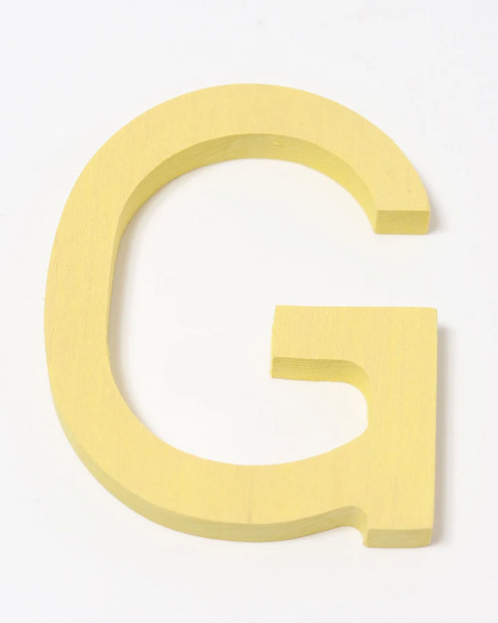 Grimms - Holzbuchstabe Schulschrift G