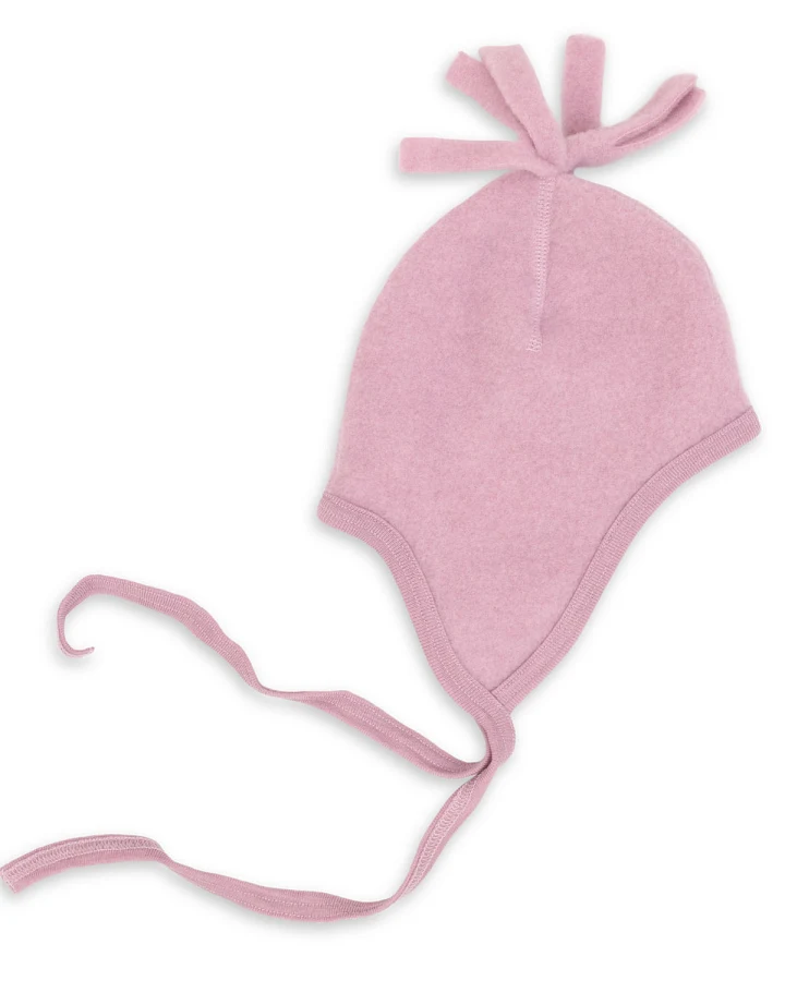 Engel - Wollfleece Mütze Baby rosewood