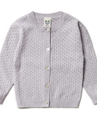 Produktseite: puri organic - Strickjacke "Ajour" mit Seide lavendel