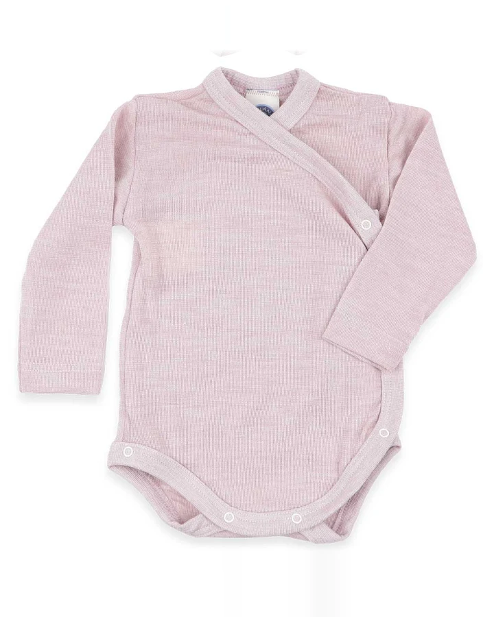 Cosilana - Wickelbody Wolle Seide pastell-rosa