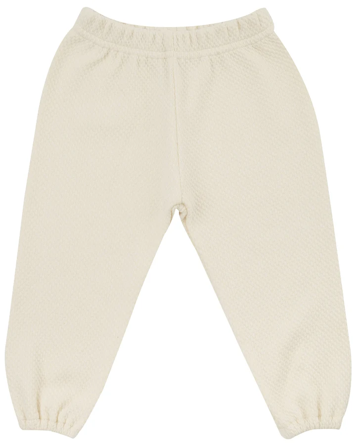 Wooly Organic - Hose Waffelpique ecru