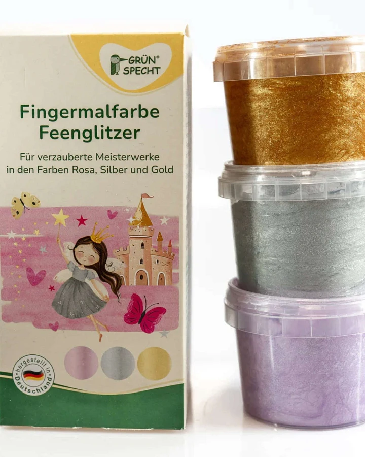 Grünspecht - Fingerfarben 3er Set "Feenglitzer"