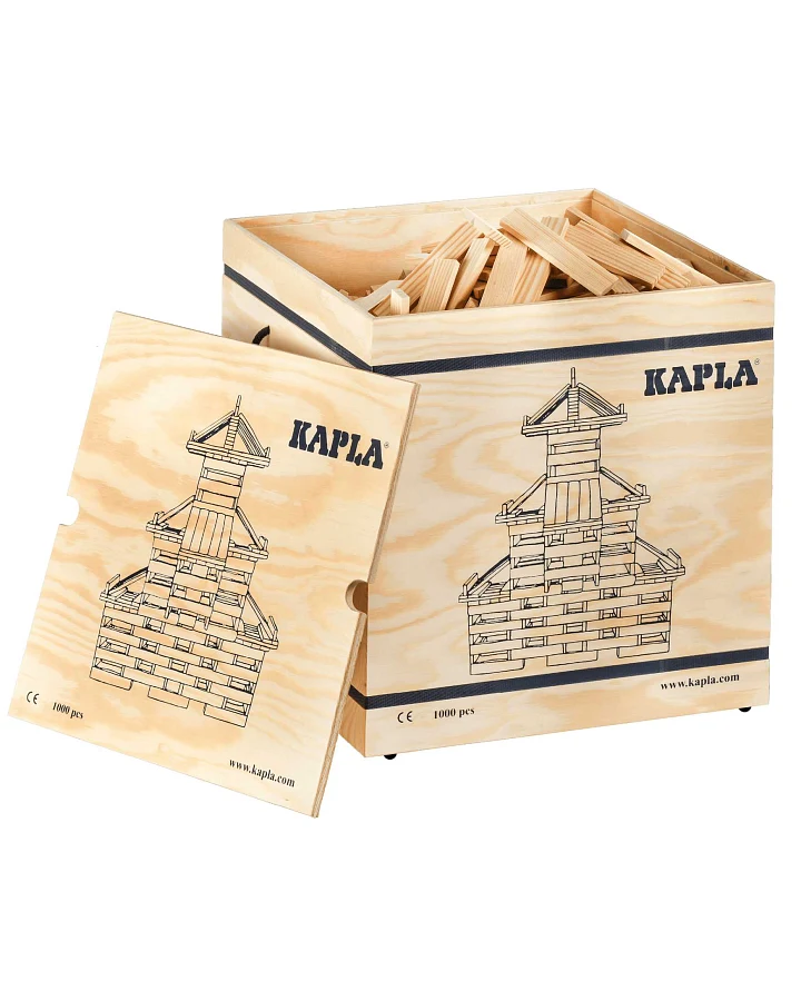 Kapla - Holzplättchen 1000er Kiste Klassik
