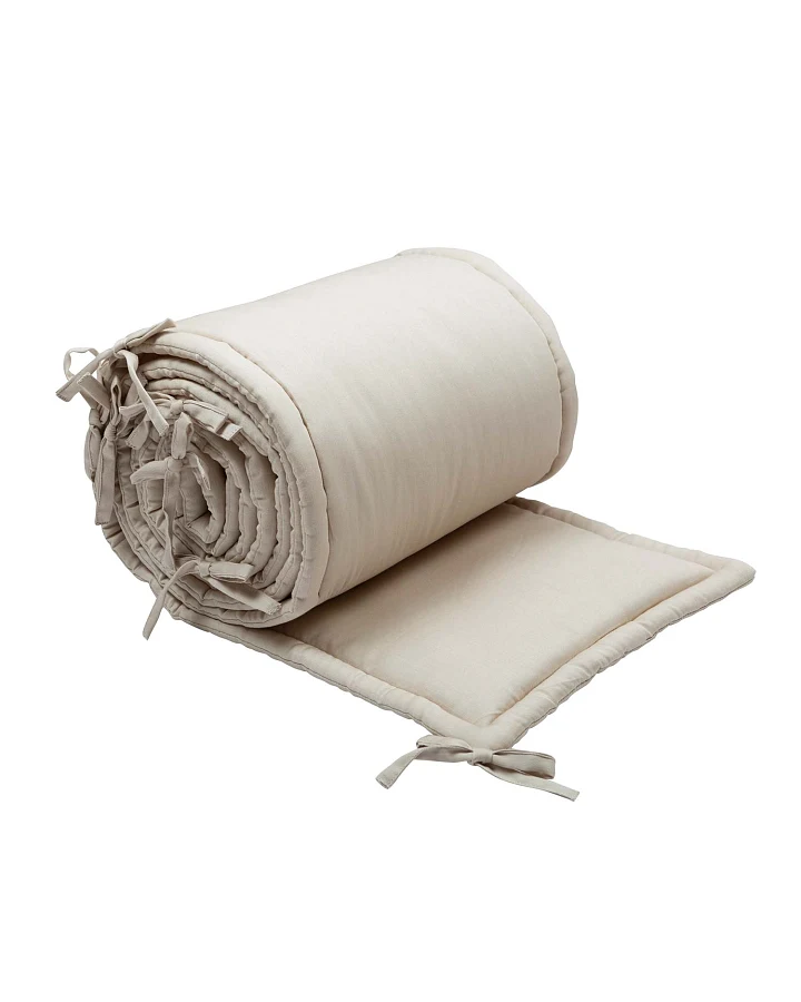 Müsli by green Cotton - Babybettumrandung grünbeige