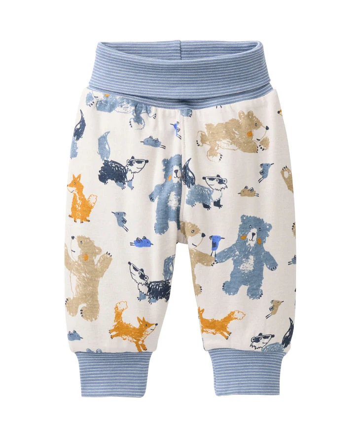 People Wear Organic - Wendehose "Waldtiere" kitt