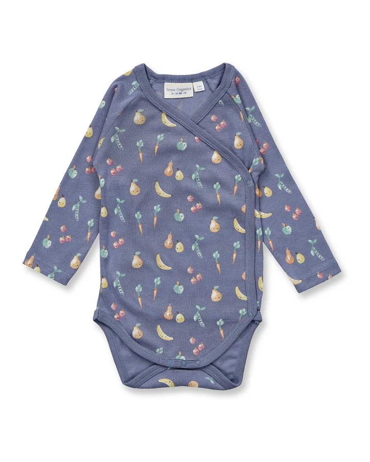 Sense Organics - Wickelbody "Früchte" blau