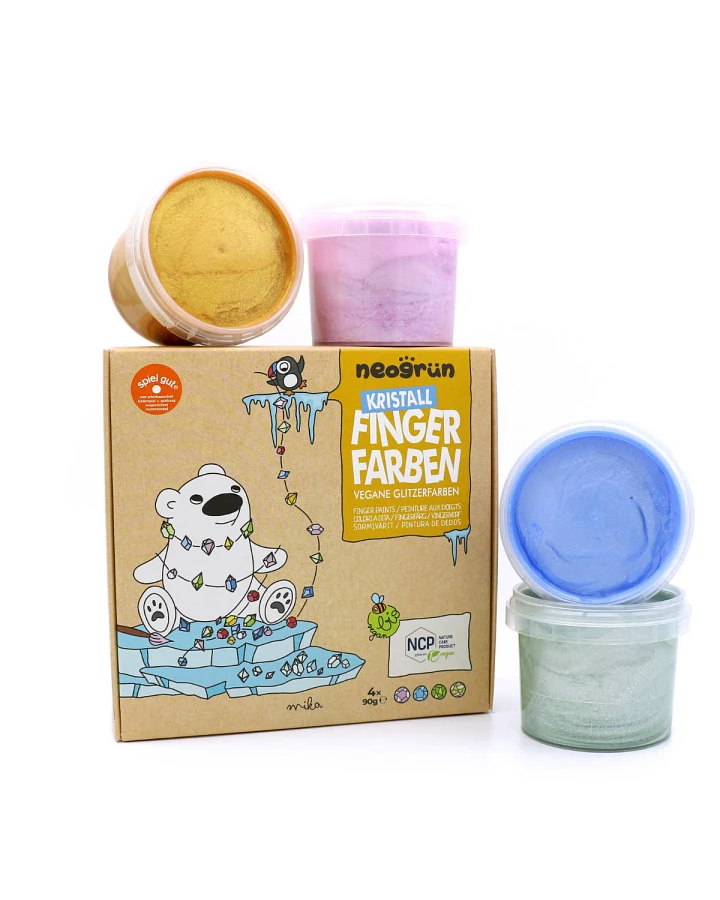 neogrün - Bio Fingerfarben Kristall 4er Set "Mika"