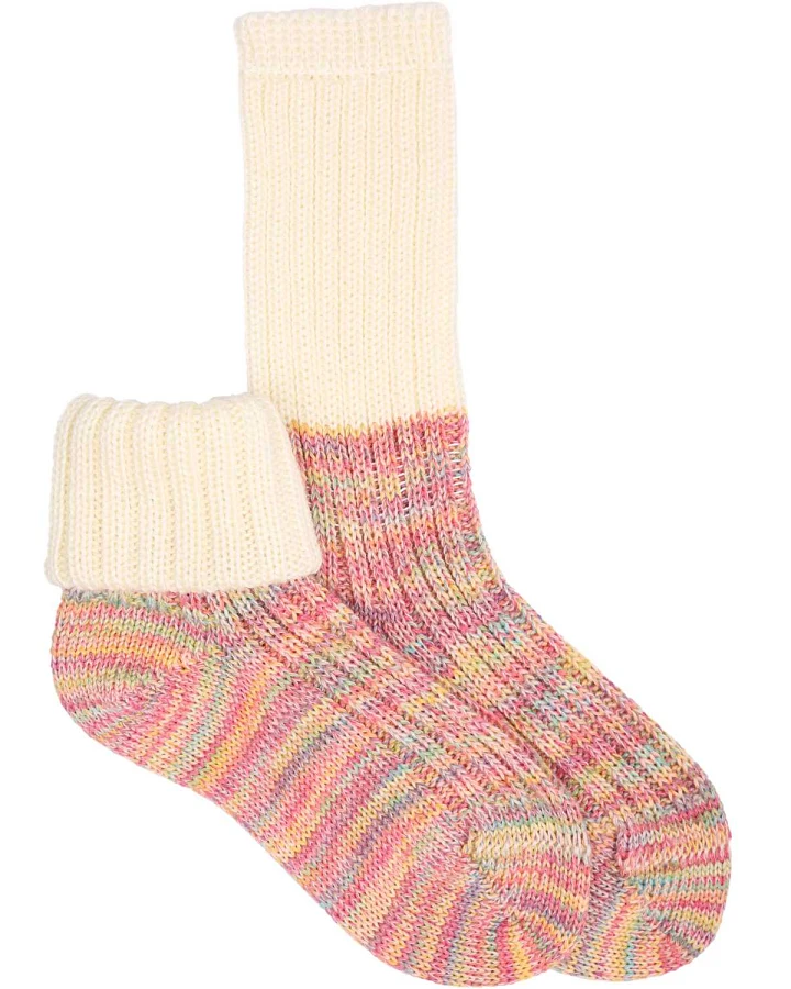 Grödo Strumpfwaren - Stricksocken Wolle bunt meliert 23/24