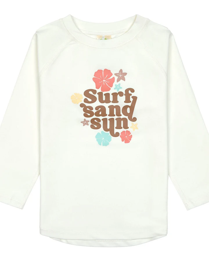 Lässig - UV-Langarmshirt "Blumen" weiß
