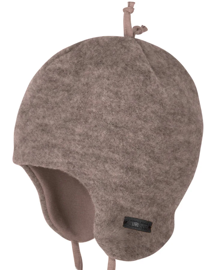 Pure Pure by Bauer - Wollfleece-Mütze stein-grau