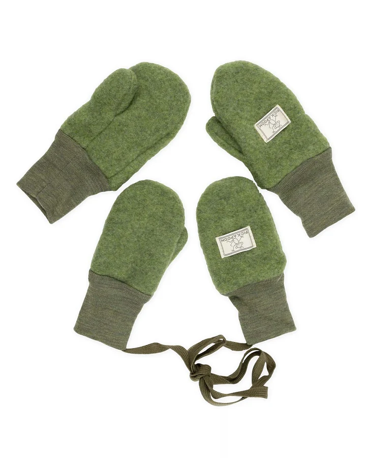 Pickapooh - Fäustlinge Wollfleece grün Gr. 1