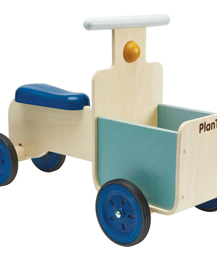 PlanToys - Rutschauto Holz mit Transportbox