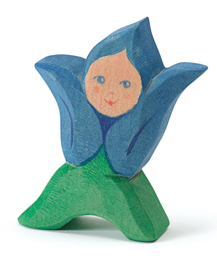 Ostheimer - Holzfigur Blumenkind Enzian