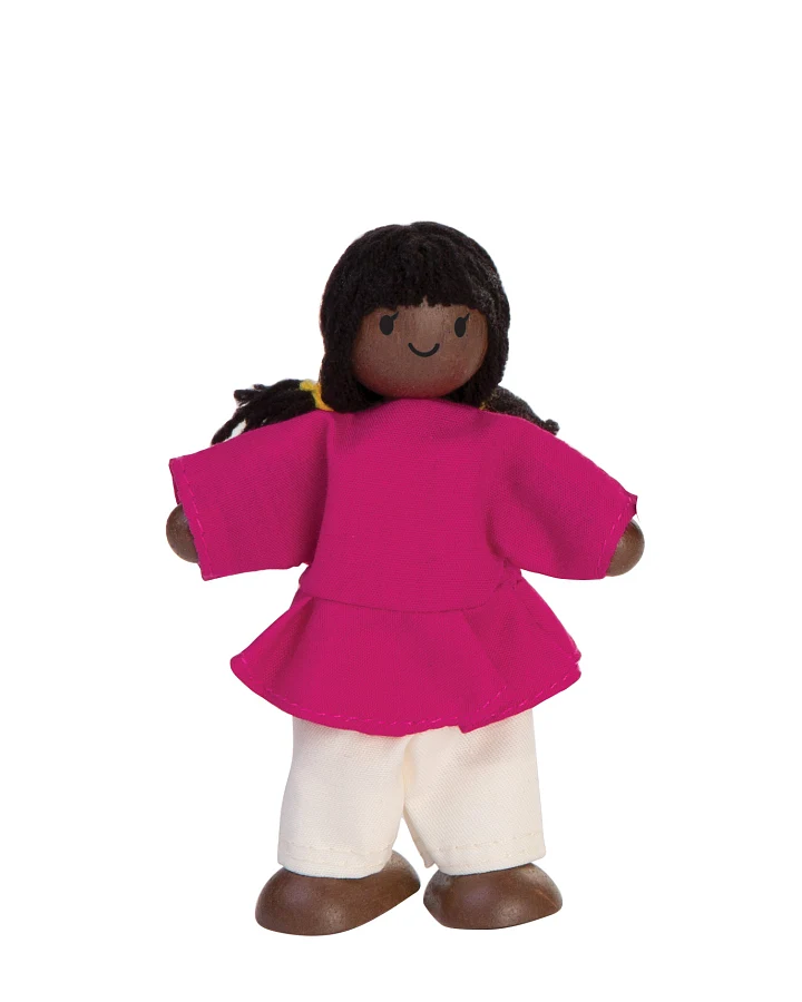 PlanToys - Biegepuppe "Tochter Teint dunkel"