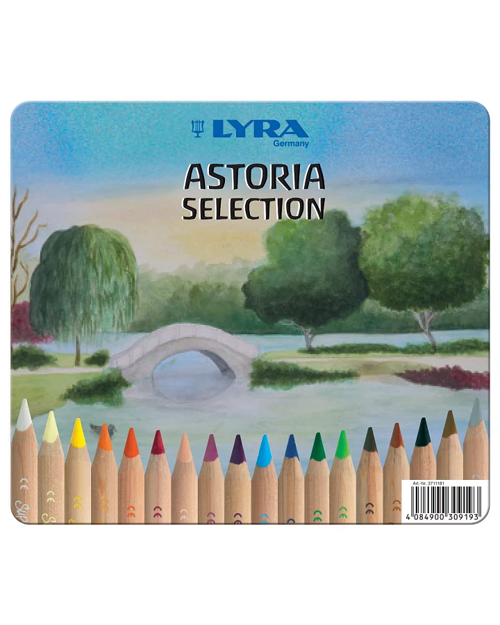 Lyra - 18 Buntstifte Astoria natur Super Ferby® im Metalletui