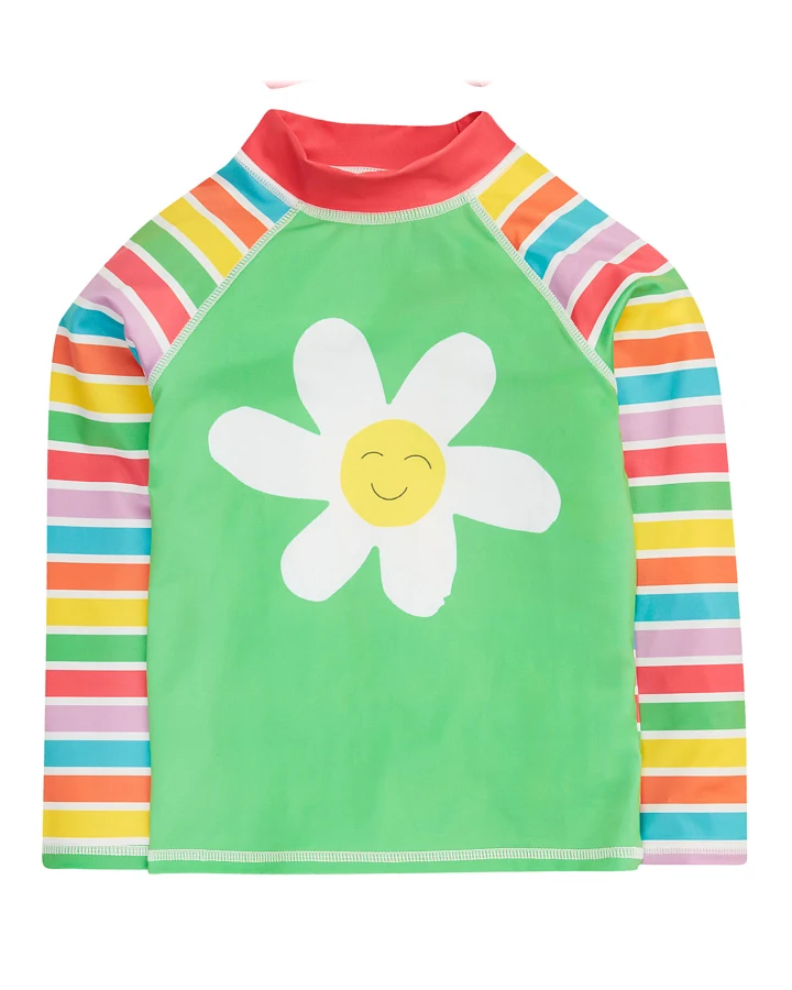 Frugi - Schwimmshirt "Blume" grün UPF 40+