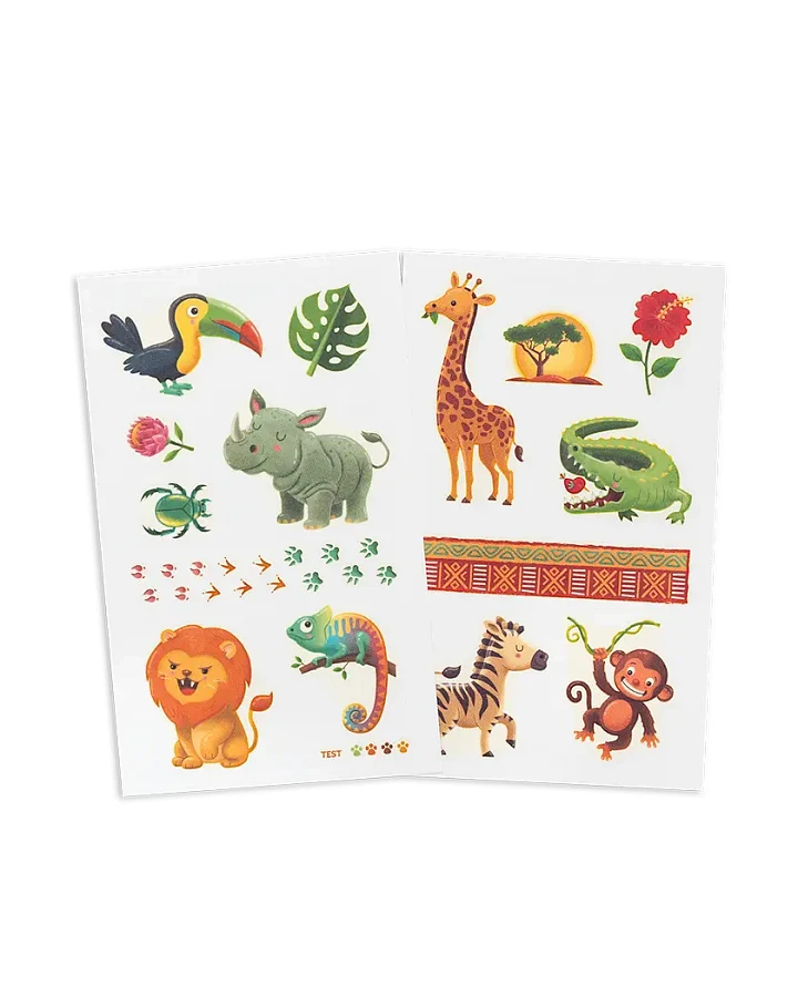 Produktseite: namaki - Abziehtattoos "Wilde Tiere"