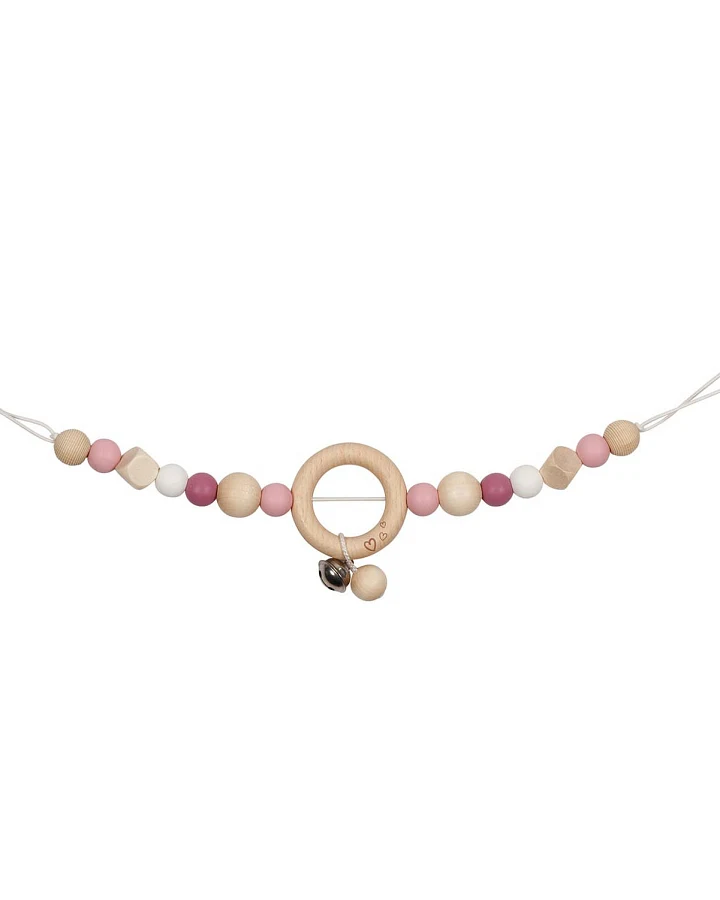 goki baby - Kinderwagenkette "Herz" pink