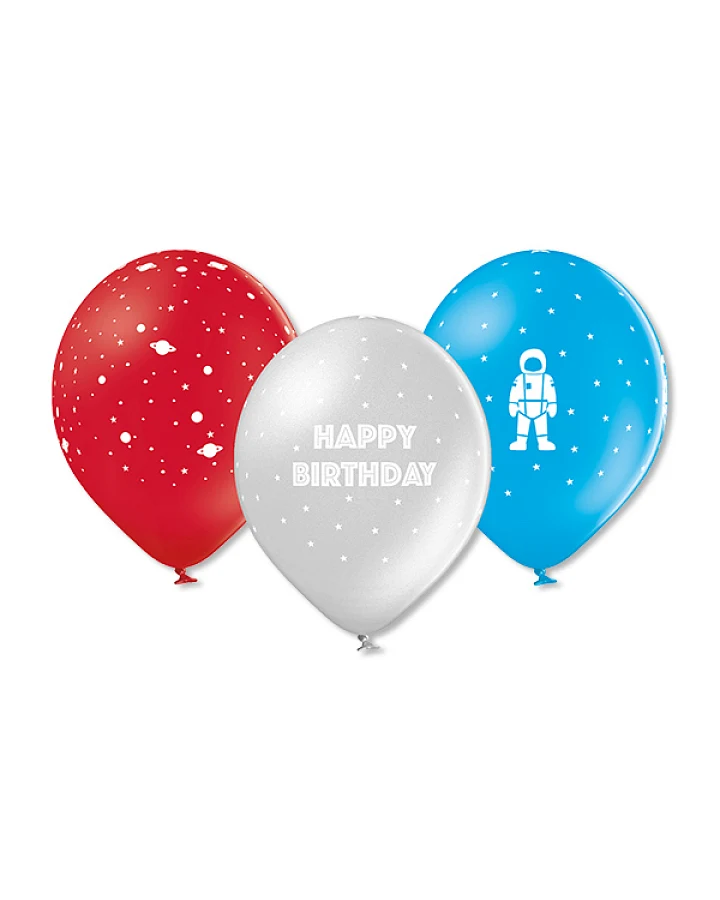 ava&yves - Luftballons Geburtstag Weltraum 12St.