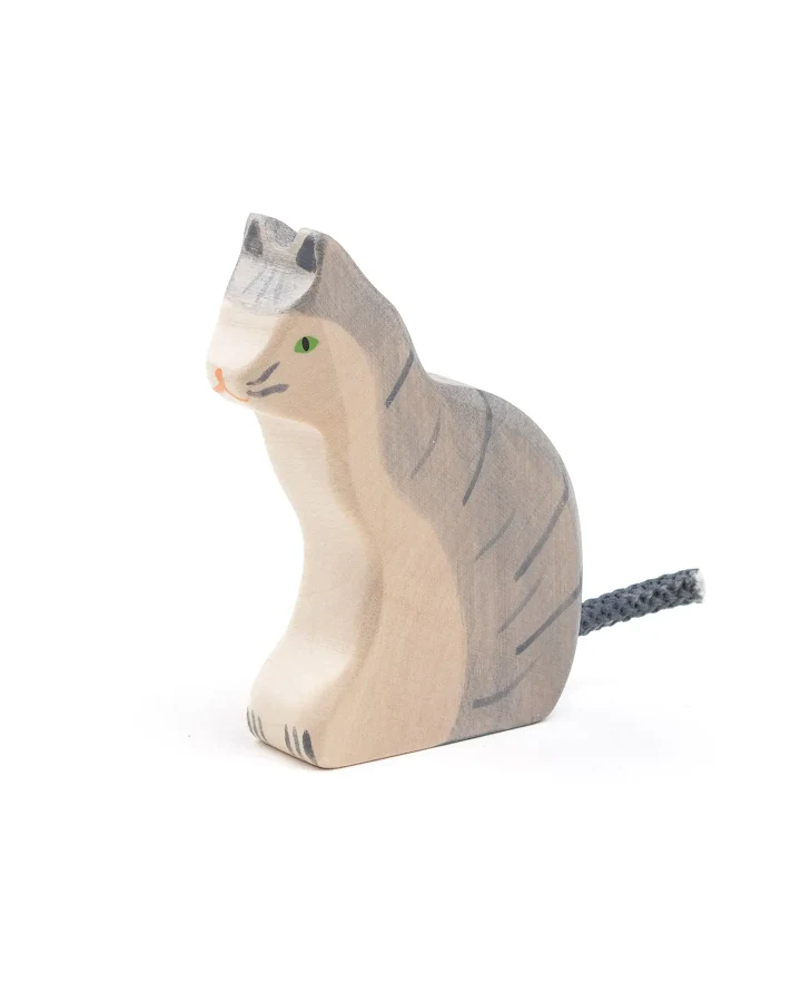 Holztiger - Holztier Katze sitzend