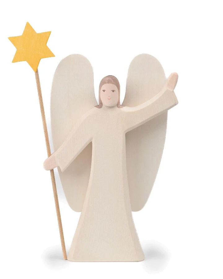 Ostheimer - Holzfigur Engel mit Stern