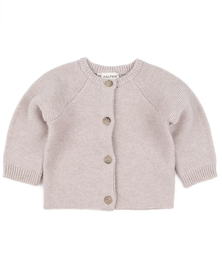 Halfen Strickerei - Strickjacke mit Cashmere beige
