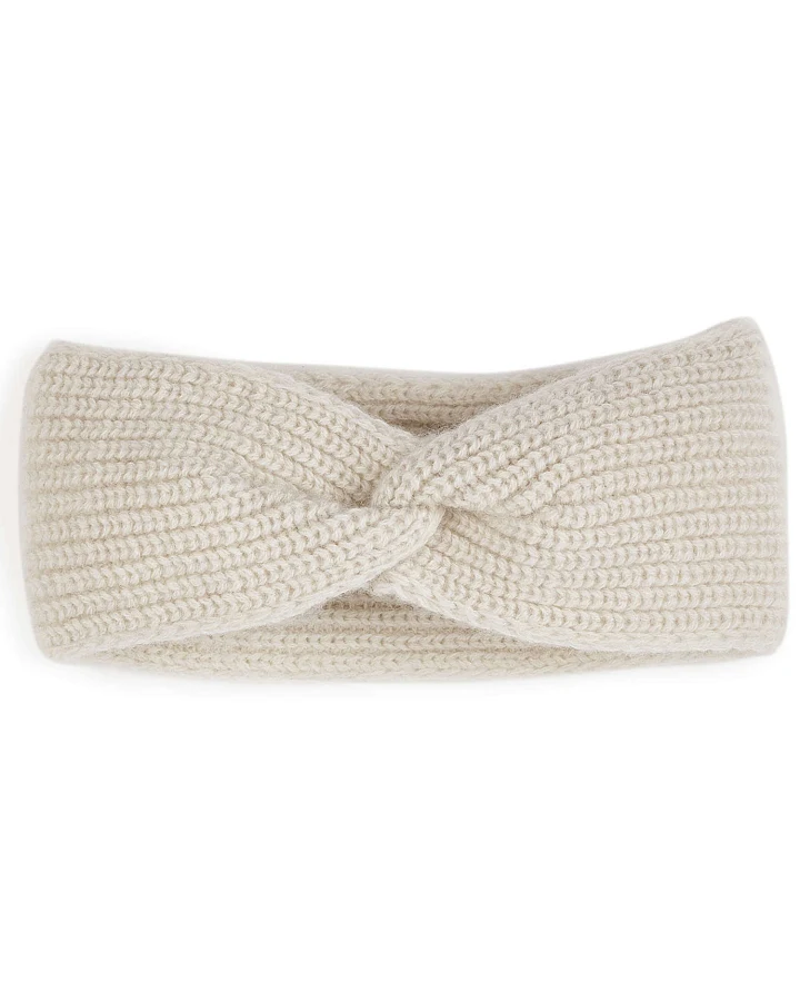 Halfen Strickerei - Strick-Stirnband mit Cashmere beige 2