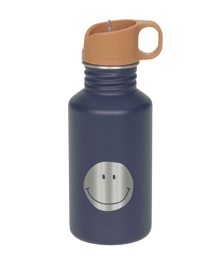 Lässig - Trinkflasche Edelstahl "Smilie" dunkelblau