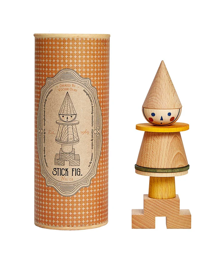 Wooden Story - Steckfigur No.01 gelb