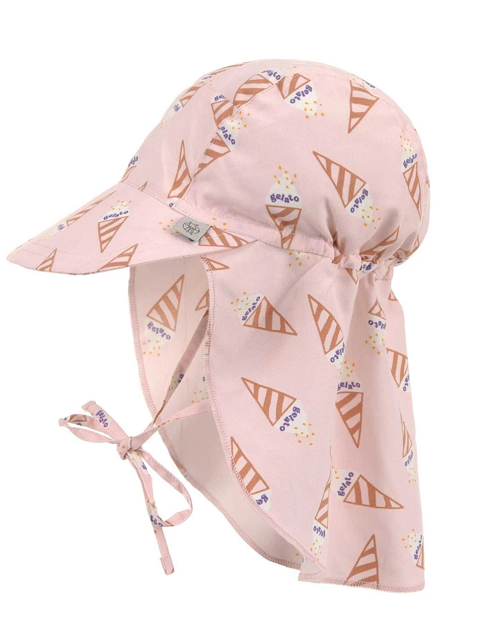Lässig - UV-Sonnenhut mit Nackenschutz "Eis" rosa 41-44