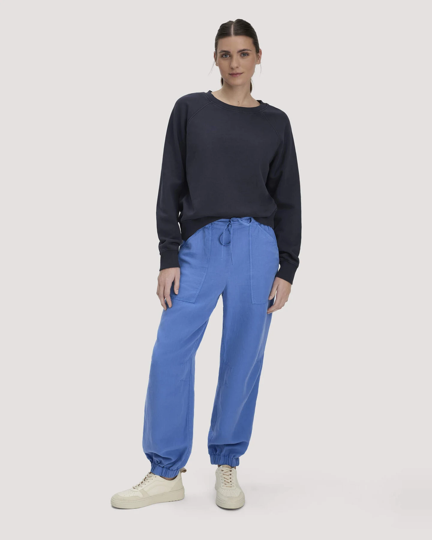 hessnatur Damen Sweatshirt Oversize aus Bio-Baumwolle - blau - Größe S – Ansicht 2