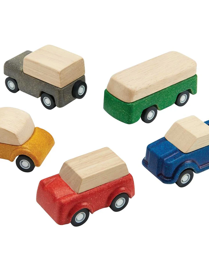 PlanToys - Spielzeug Auto 5er-Set Holz