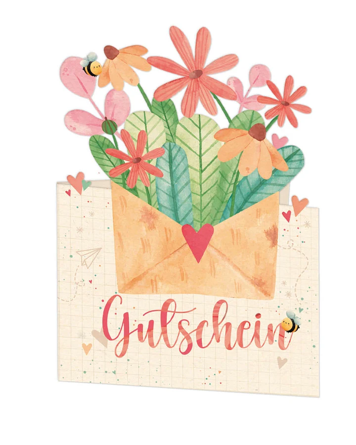 Skorpion - Grußkarte Gutschein Blumen