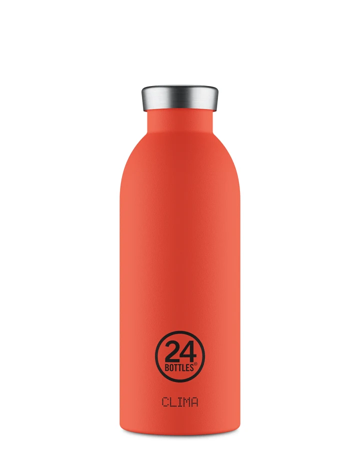 Thermos Trinkflasche aus Edelstahl 500 ml, rot, personalisierbar, Clima Bottle Pachino - 24Bottles