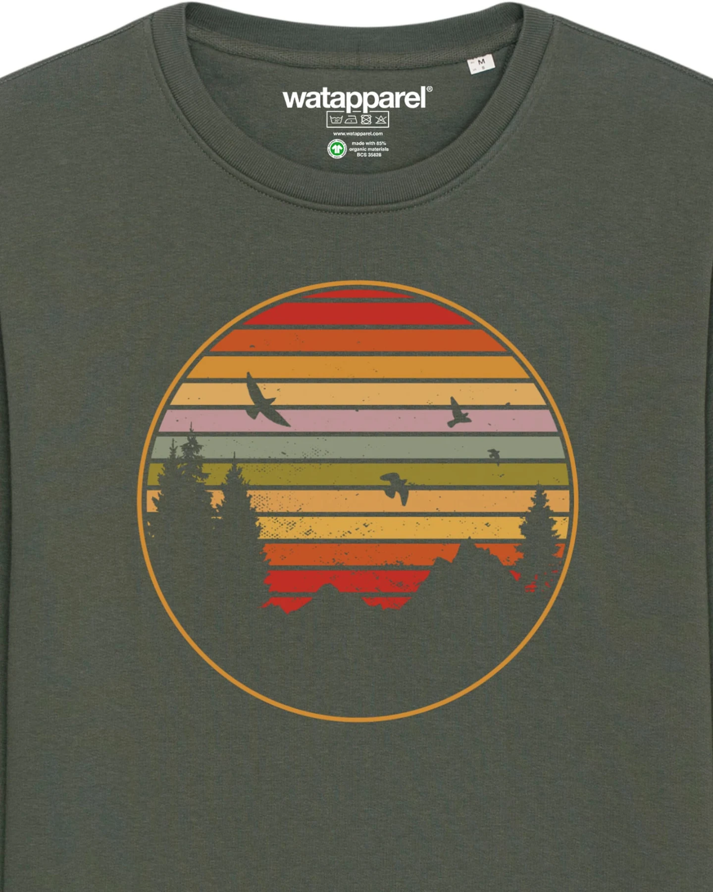 Watapparel Sweatshirt Sunset Berge & Tannen – Ansicht 3