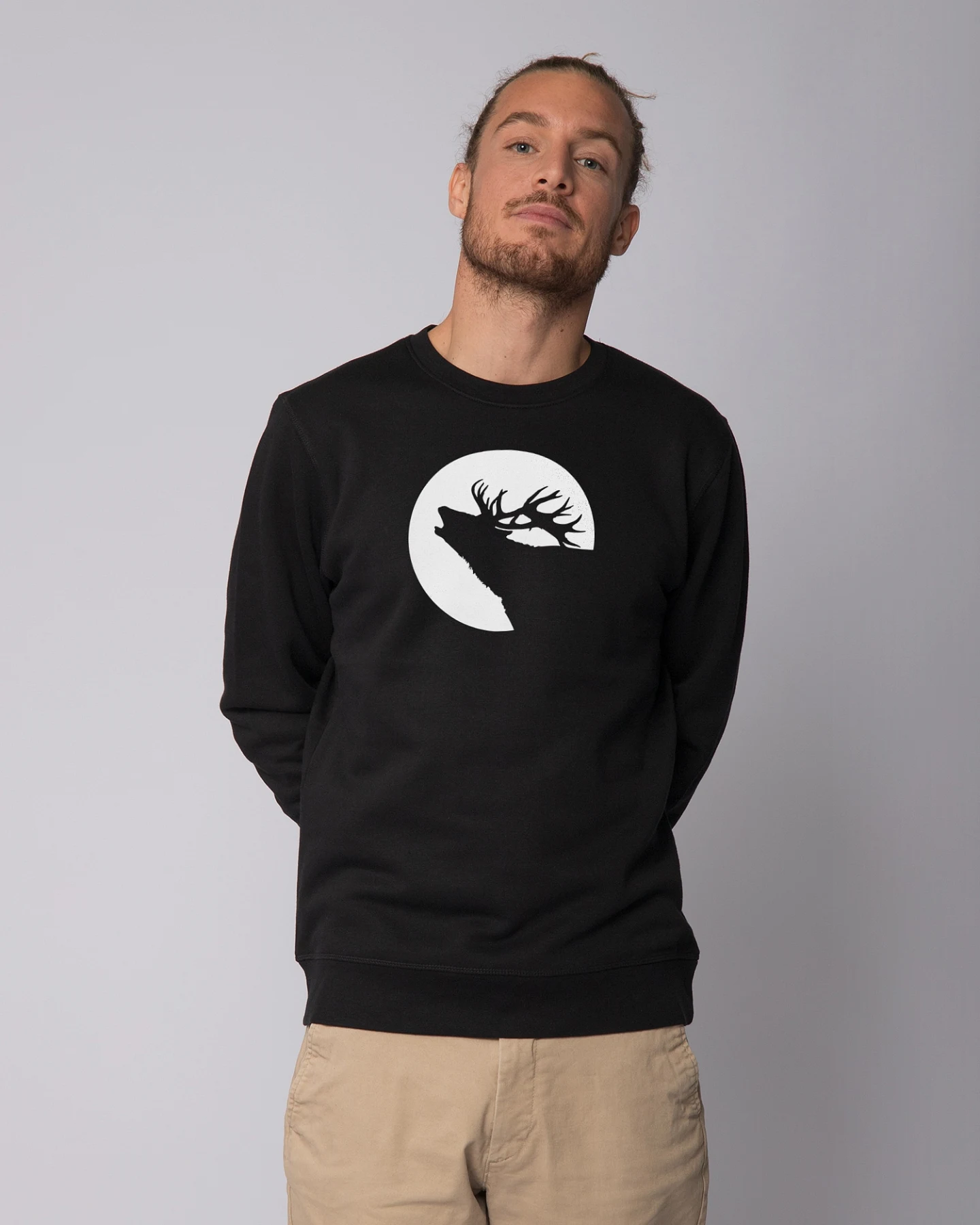 Watapparel Sweatshirt Röhrender Hirsch – Ansicht 2